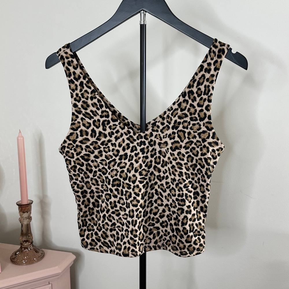 Gaze Leopard Print Women's Crop Tank LARGE